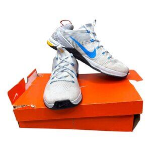 M082 Nike Metcon DSX Flyknit 2 White Blue Pure Platinum 924423-140 Size 12 READ